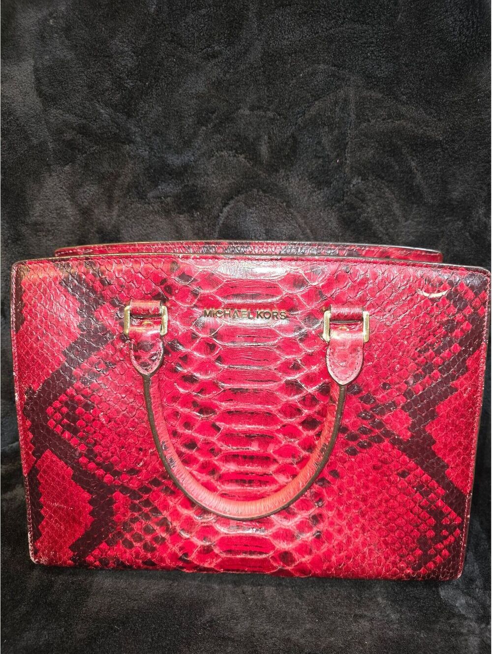 89. PROJECT Michael Kors Cinnabar Anaconda Selma tote